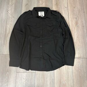 Affliction Style American Vintage Men Y2K Grunge Black Dress Shirt Size XL